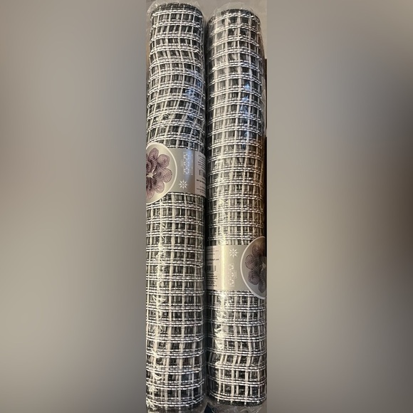 Nwt set of 4 buffalo check mesh & black white mesh rolls Christmas everyday - Picture 14 of 14